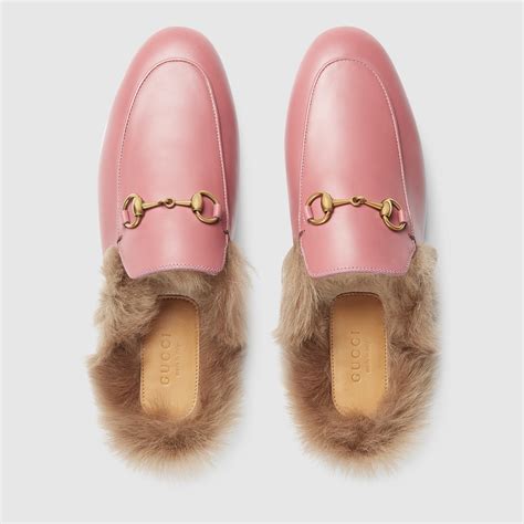 pink fur gucci slipper 38